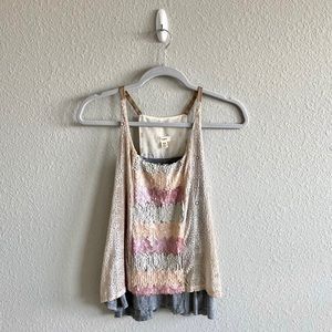 NWT Anthropologie Tiny Sequin Velvet Swing Tank XS